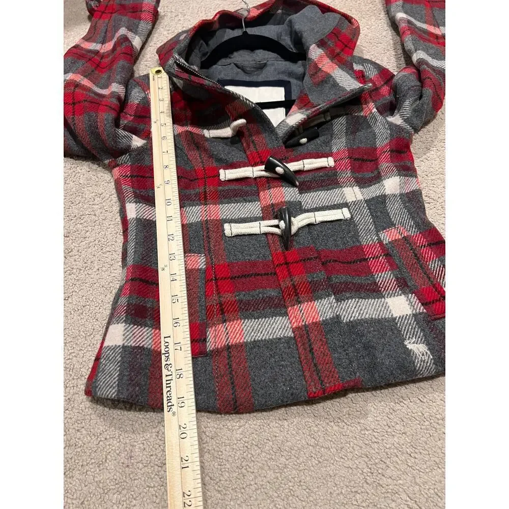 Abercrombie Girls Plaid Coat - Size Medium